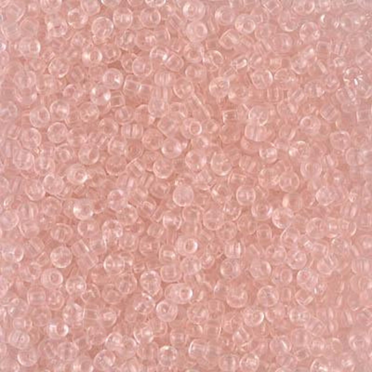 Miyuki 11 Round Seed Bead, 11-155, Transparent Light Tea Rose, 13 grams